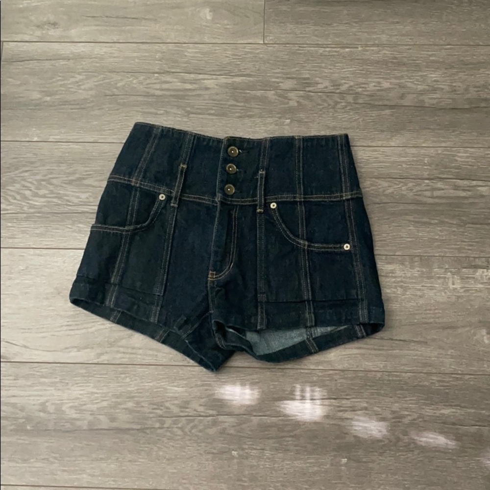 Abercrombie & Fitch Dark Blue Jean Shorts